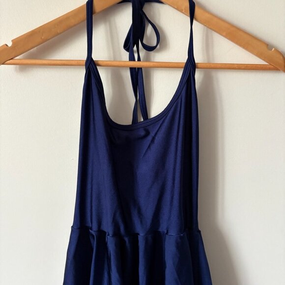 American Apparel Tricot Stretch Skater Dress Royal Blue Size Medium - Picture 8 of 11